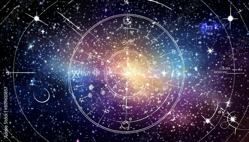 Cosmic Exploration: Abstract Celestial Map Background Featuring Constellations and Astronomical Symbols, Inviting Viewers to Explore the Wonders of the Universe.