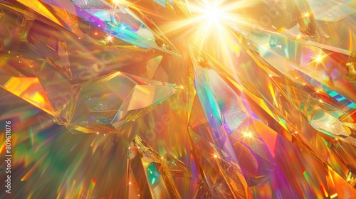 contemporary prism design with light refractions