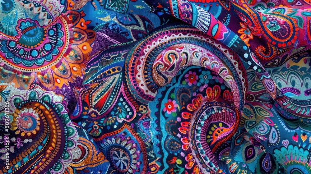 intricate paisley patterns in vibrant colors intricate paisley patterns in vibrant colors