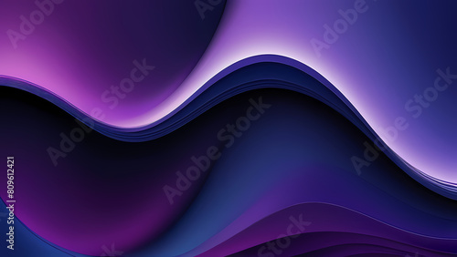 Abstract Wavy Gradient in Purple and Blue Hues