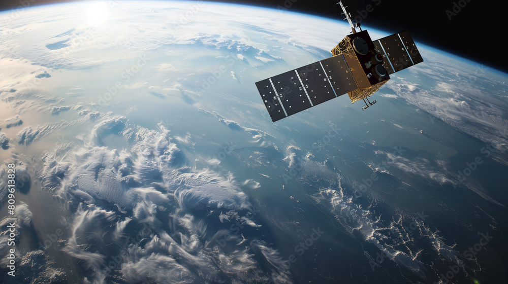 Satellite Orbiting Earth in High Definition Satellite Orbiting Earth in High Definition