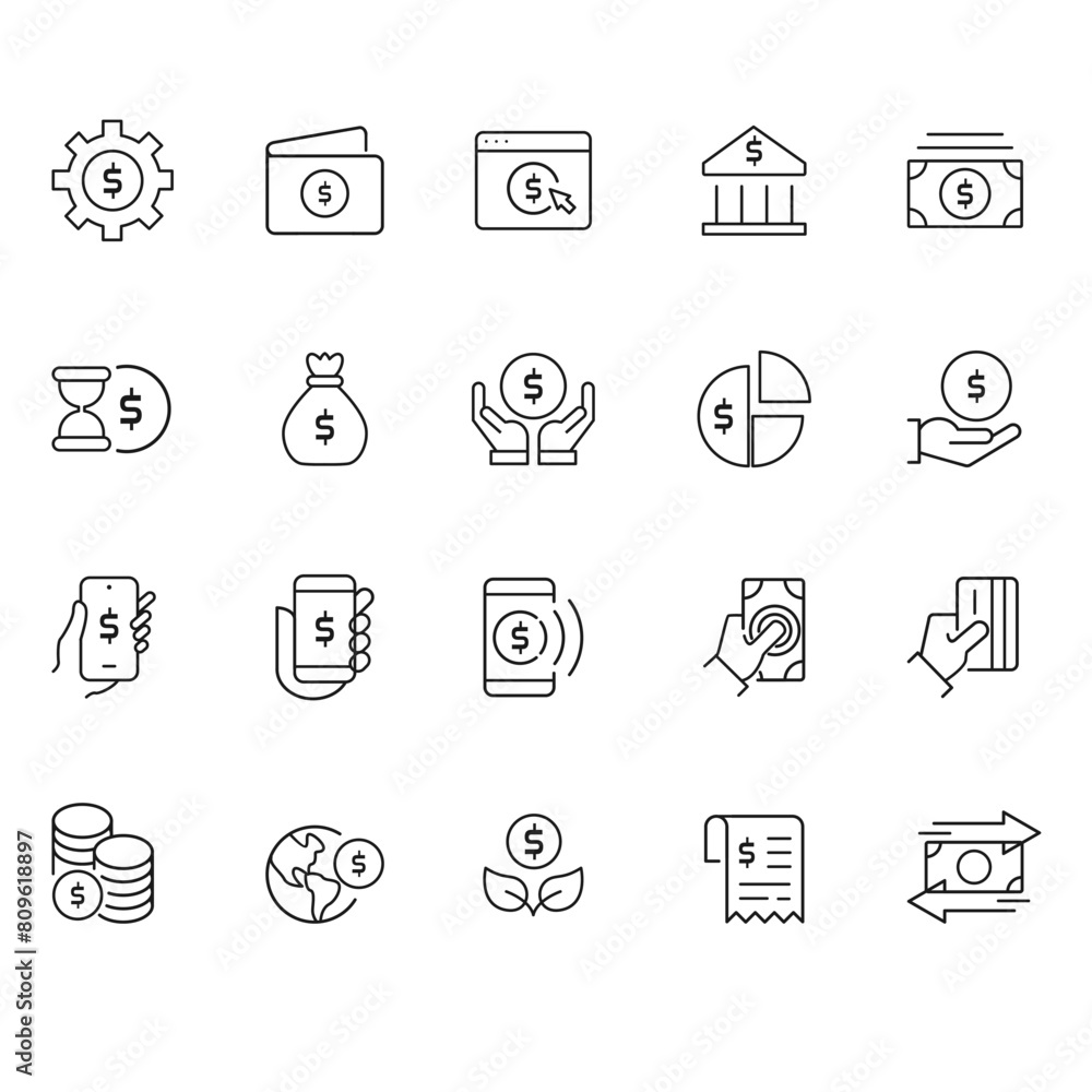 Financial Business Icons Trendy Designs for Success Financial Business Icons Trendy Designs for Success