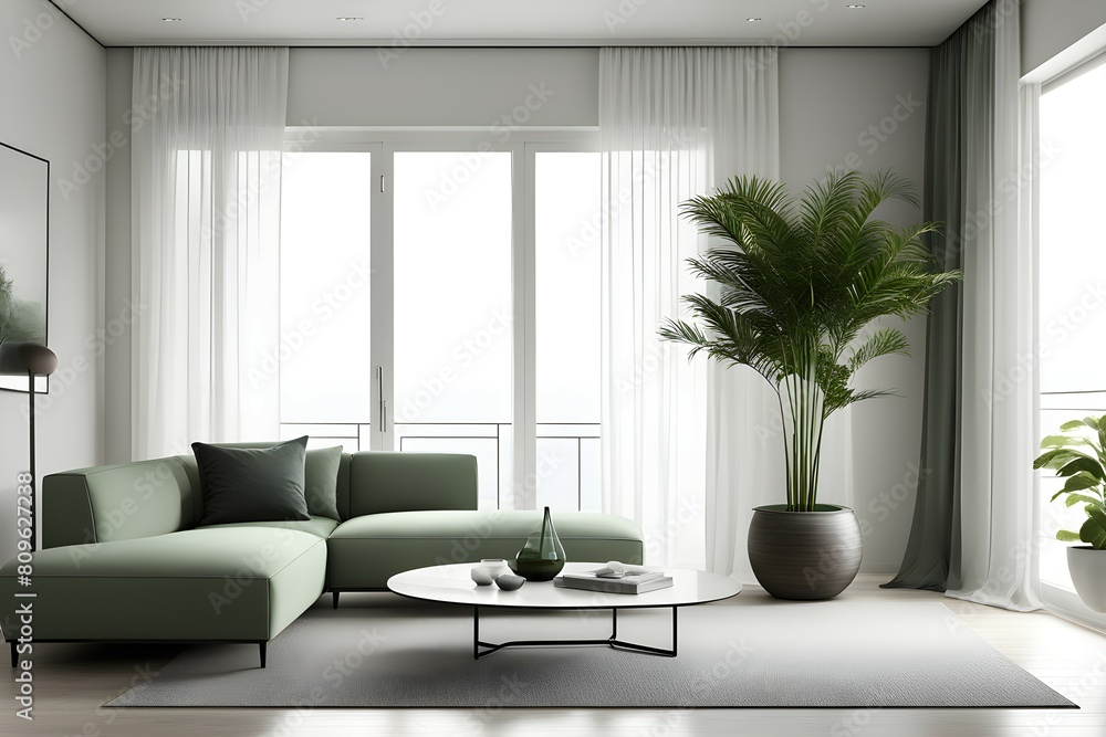 Minimalist living room. furniture has a modern and minimalist design, with a sofa Minimalist living room. furniture has a modern and minimalist design, with a sofa
