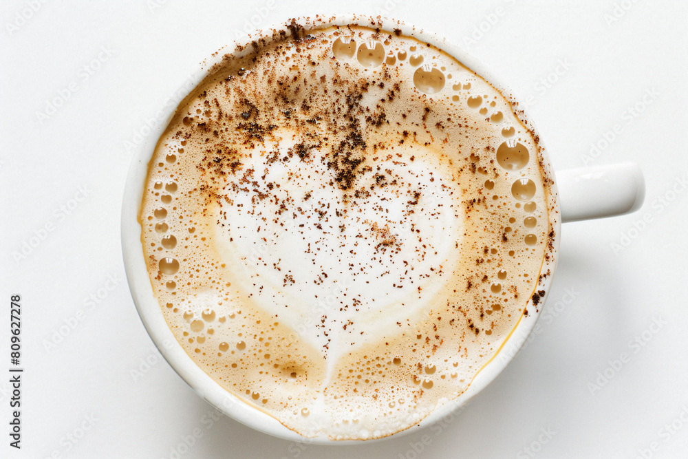 a cup of coffee with a heart shaped foam a cup of coffee with a heart shaped foam