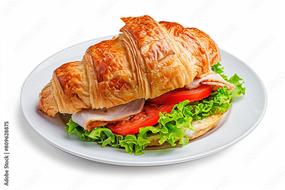 a sandwich with meat and vegetables on a plate a sandwich with meat and vegetables on a plate