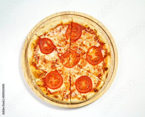Pizza on Wooden Pizza Pan