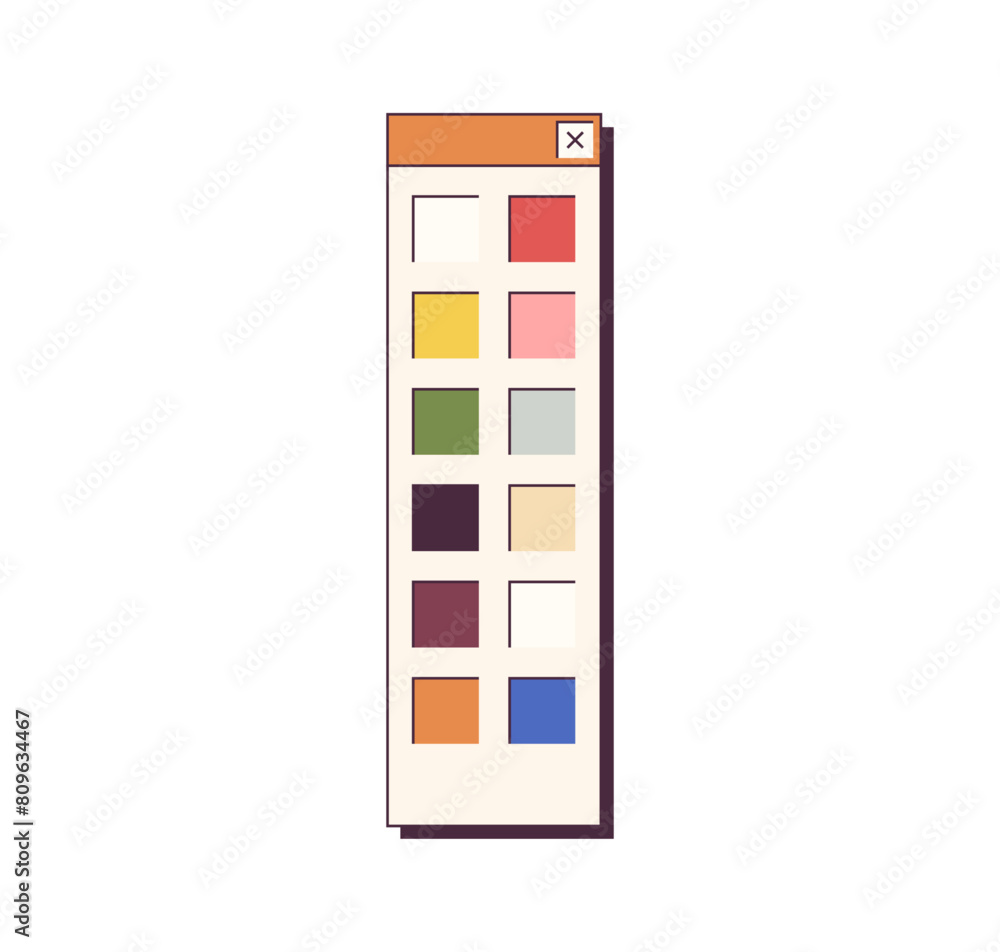 Retro style interface elements in aesthetic, old ui design window, 90s nostalgic ui design, 1990s nostalgica technology on white background flat vector illustration. Retro style interface elements in aesthetic, old ui design window, 90s nostalgic ui design, 1990s nostalgica technology on white background flat vector illustration.