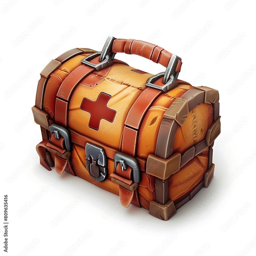 3D aid kit cartoon style illustration AI Image Generative Isolated white background 3D aid kit cartoon style illustration AI Image Generative Isolated white background