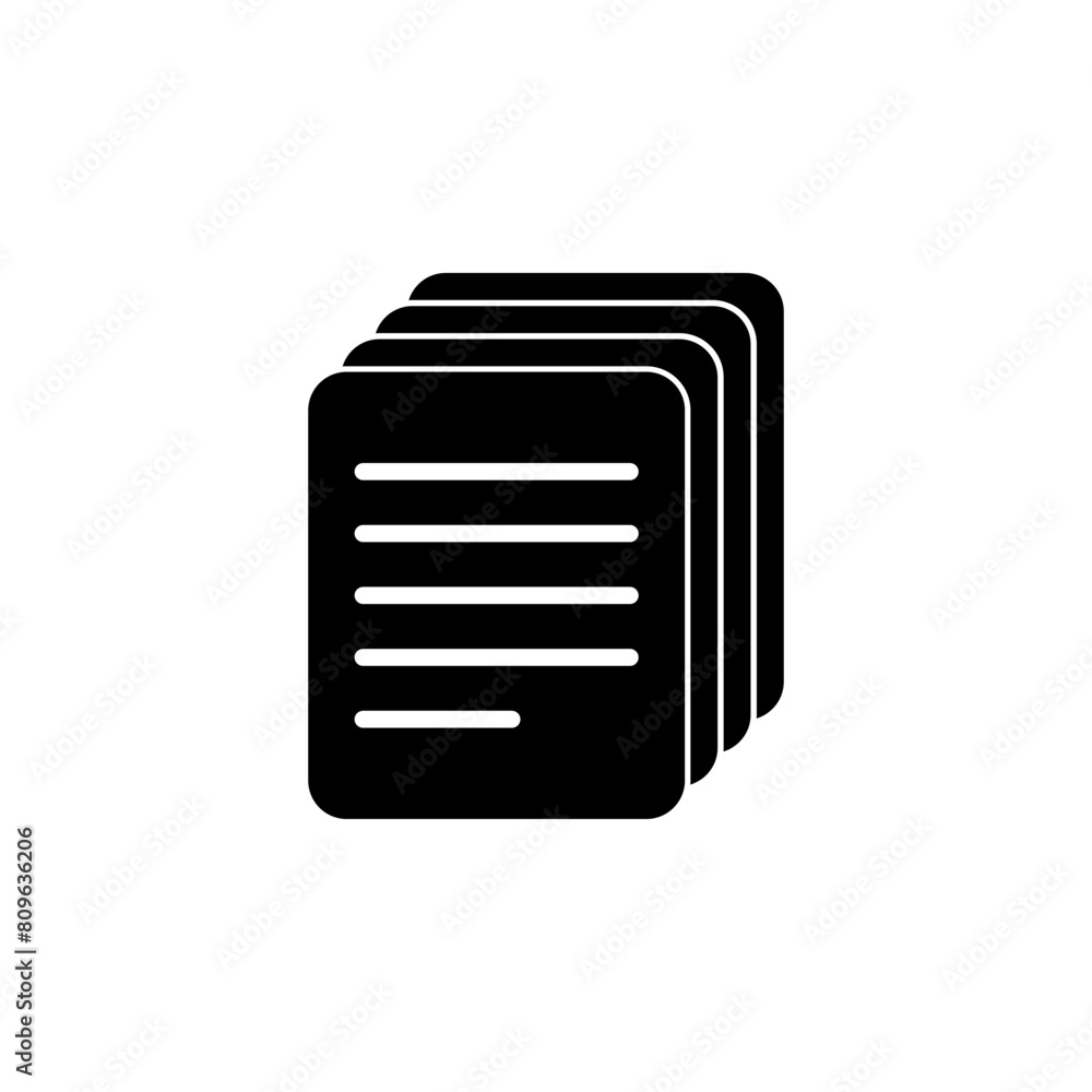Paper Documents flat vector icon. Simple solid symbol isolated on white background. Paper Documents sign design template for web and mobile UI element Paper Documents flat vector icon. Simple solid symbol isolated on white background. Paper Documents sign design template for web and mobile UI element