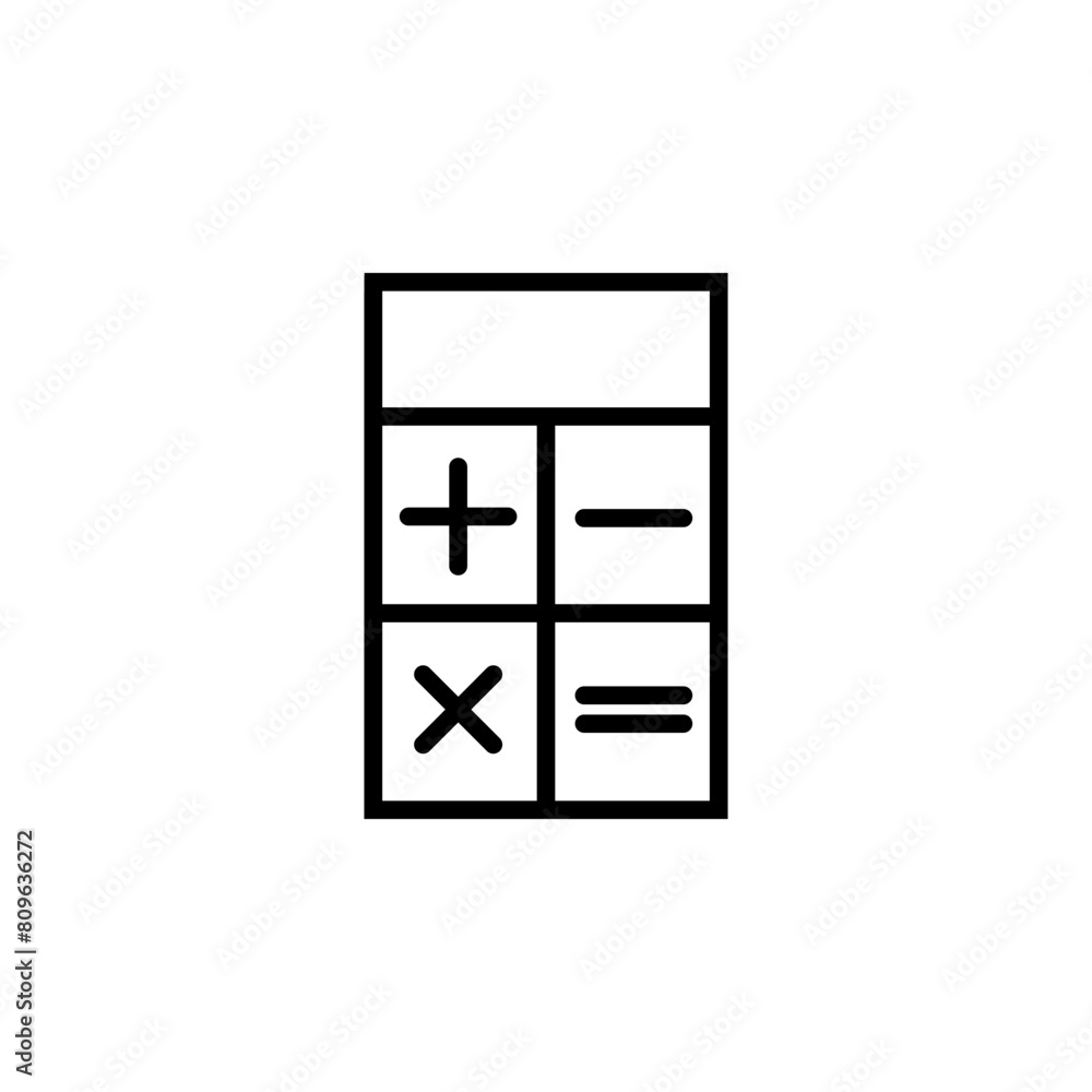 Calculator flat vector icon. Simple solid symbol isolated on white background. Calculator sign design template for web and mobile UI element Calculator flat vector icon. Simple solid symbol isolated on white background. Calculator sign design template for web and mobile UI element