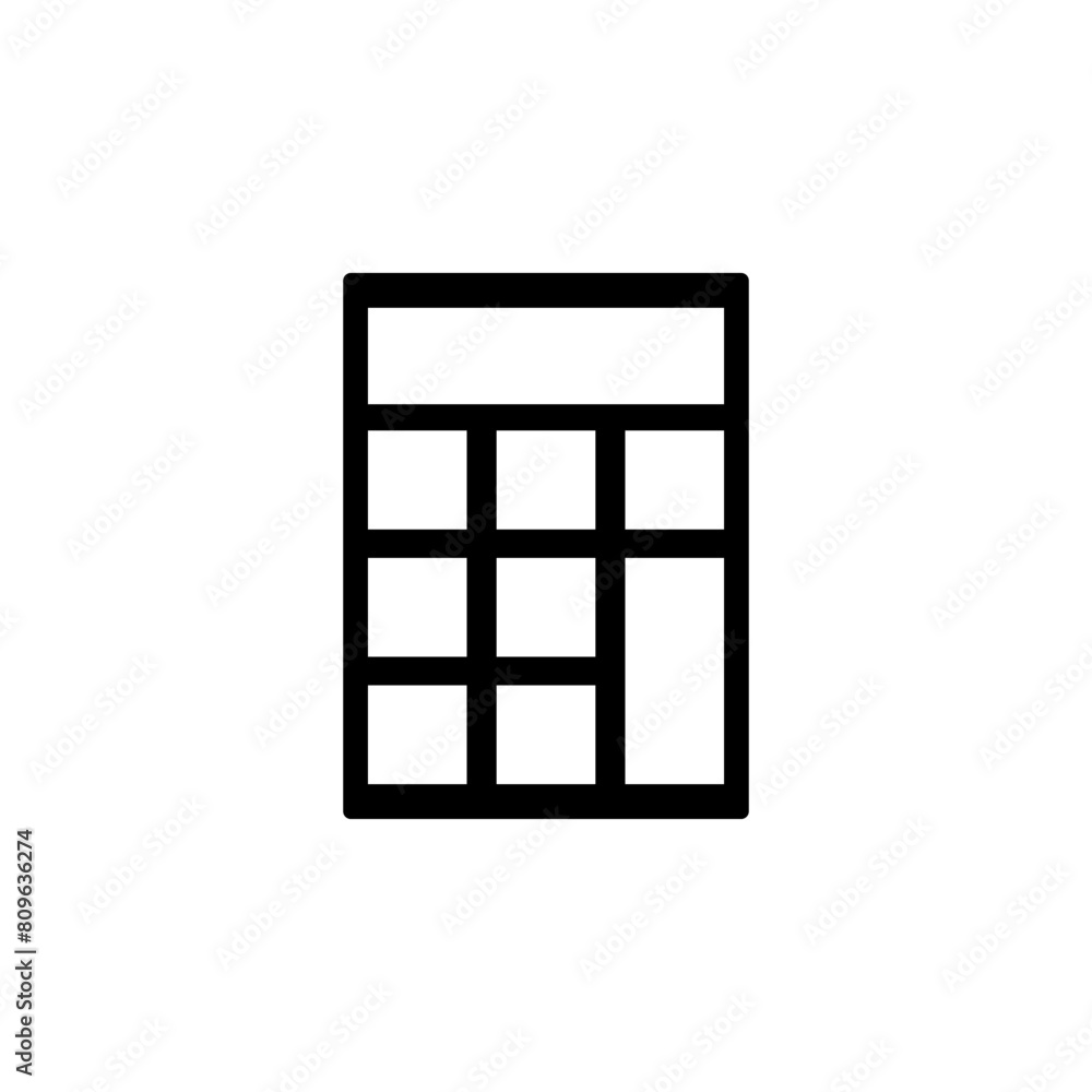 Calculator flat vector icon. Simple solid symbol isolated on white background. Calculator sign design template for web and mobile UI element Calculator flat vector icon. Simple solid symbol isolated on white background. Calculator sign design template for web and mobile UI element