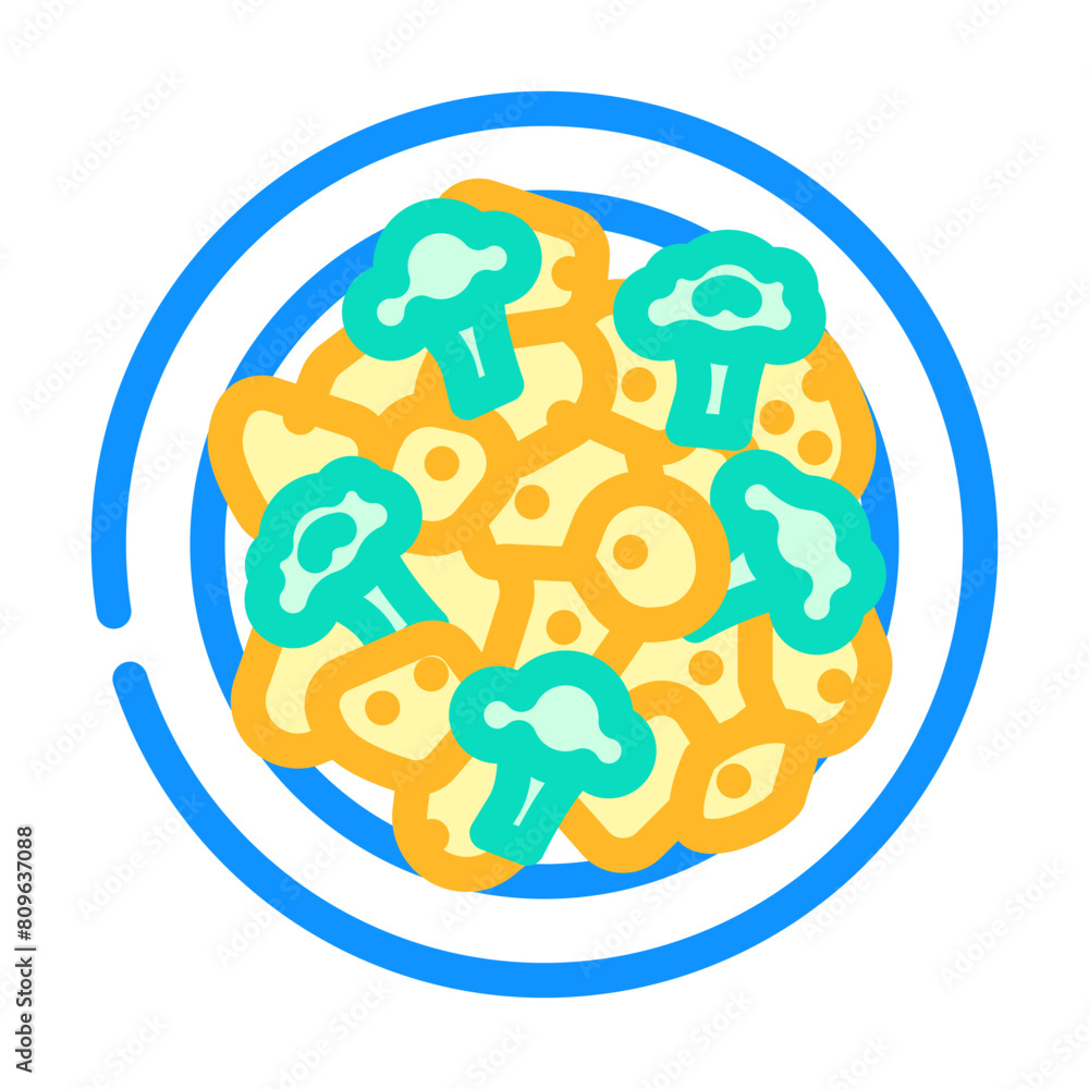 aloo gobi indian cuisine color icon vector. aloo gobi indian cuisine sign. isolated symbol illustration