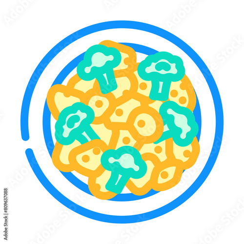 aloo gobi indian cuisine color icon vector. aloo gobi indian cuisine sign. isolated symbol illustration