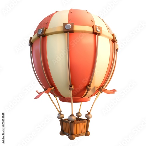 Wallpaper Mural 3D balloon air game cartoon style illustration AI Image Generative Isolated white background Torontodigital.ca