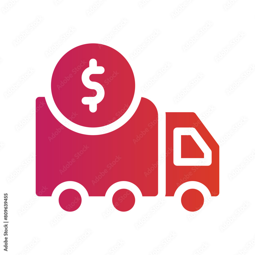 money transport flat gradient icon money transport flat gradient icon
