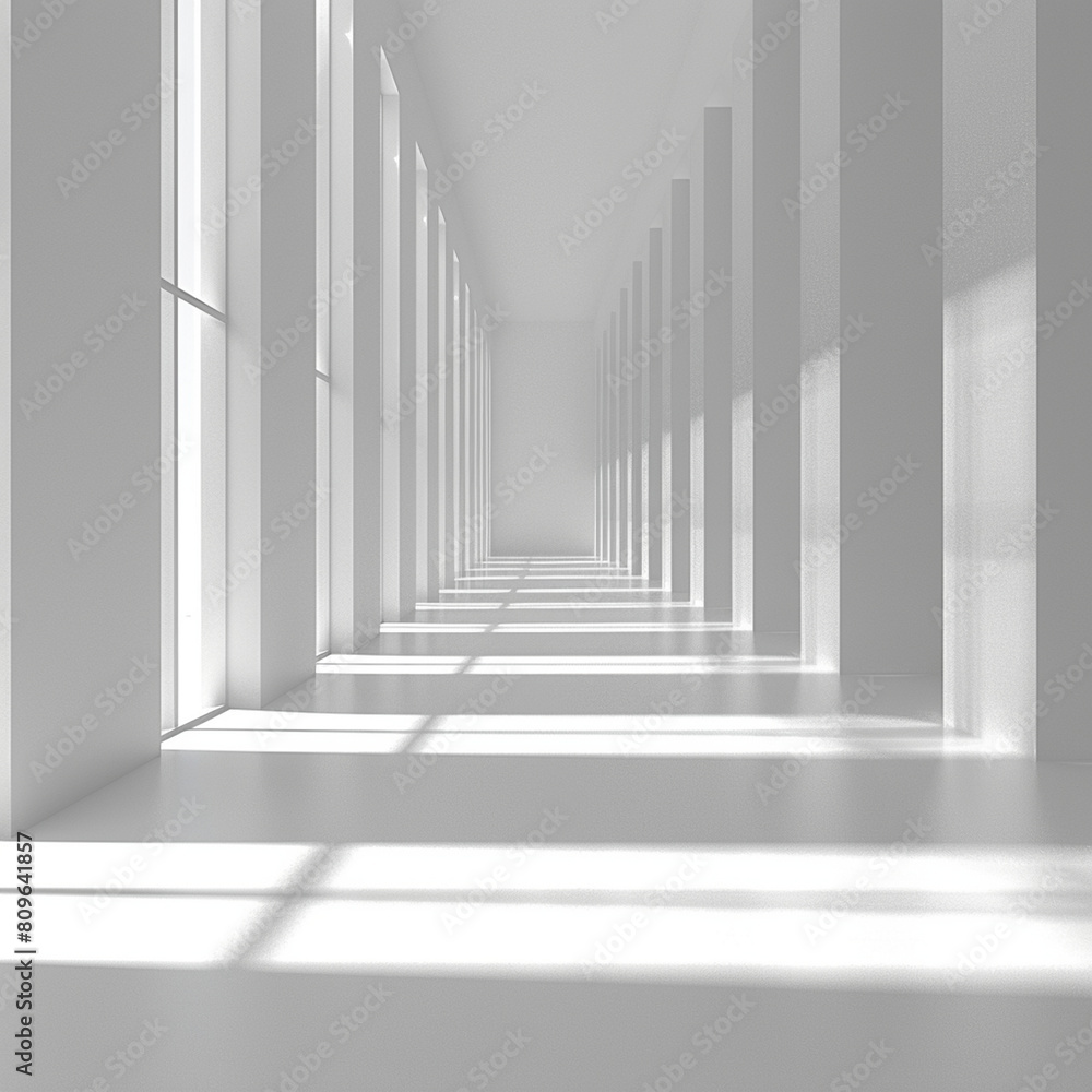 Obraz premium 3D light white background, background for design, background with shadows, shadow, template, banner