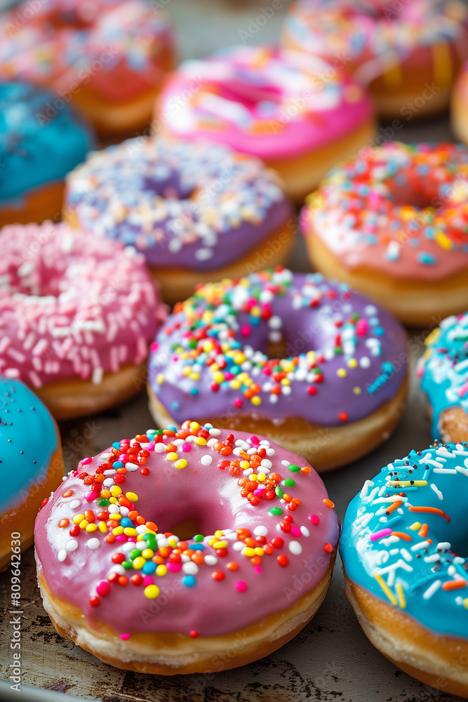 Big set of colorful donuts Big set of colorful donuts