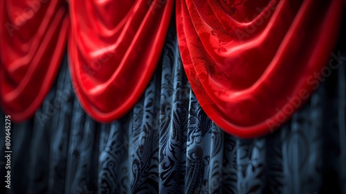 red velvet curtain