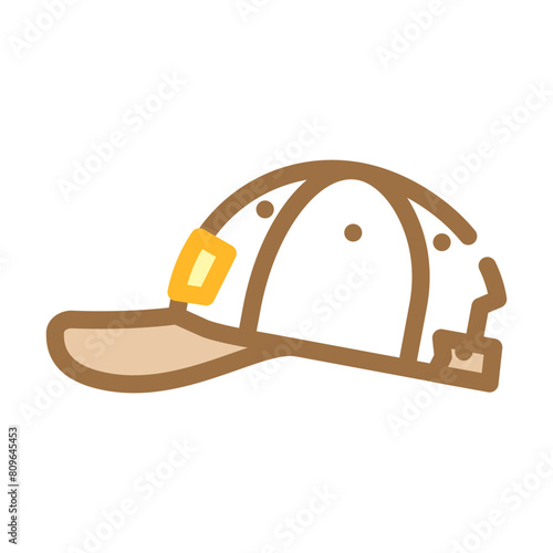 snapback hat streetwear cloth fashion color icon vector. snapback hat streetwear cloth fashion sign. isolated symbol illustration