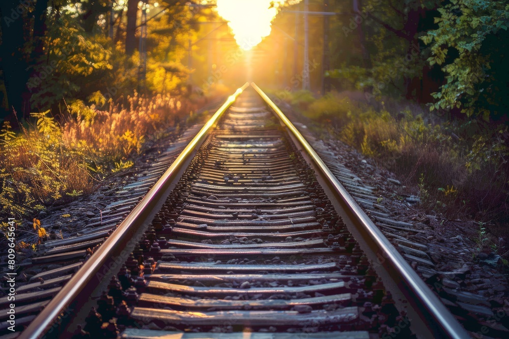 railway in autumn - Created with Generative AI Technology. Beautiful simple AI generated image in 4K, unique. railway in autumn - Created with Generative AI Technology. Beautiful simple AI generated image in 4K, unique.