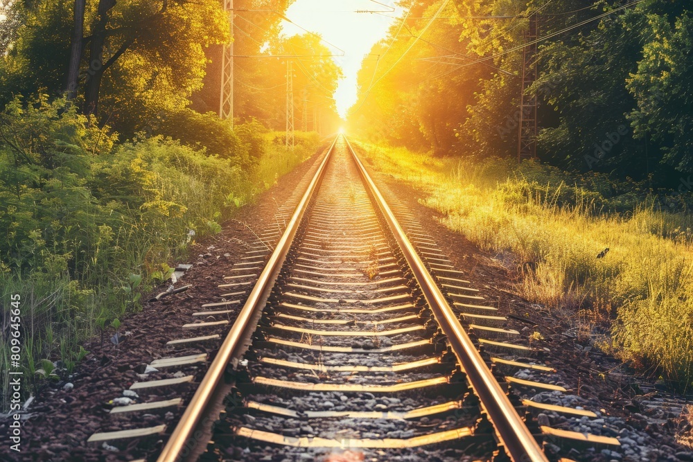 railway in autumn - Created with Generative AI Technology. Beautiful simple AI generated image in 4K, unique. railway in autumn - Created with Generative AI Technology. Beautiful simple AI generated image in 4K, unique.