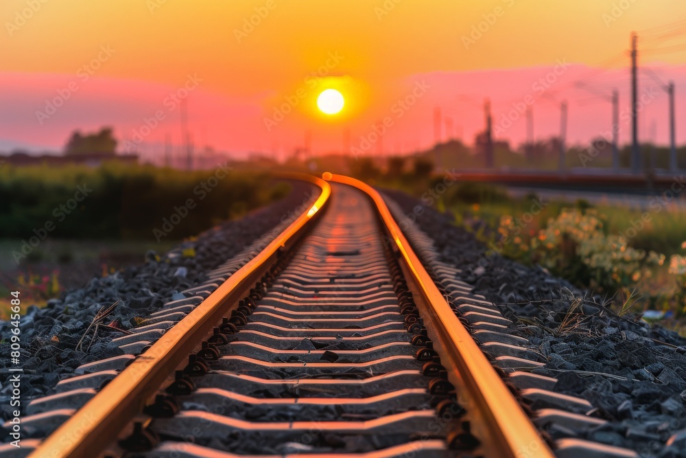 railway in autumn - Created with Generative AI Technology. Beautiful simple AI generated image in 4K, unique. railway in autumn - Created with Generative AI Technology. Beautiful simple AI generated image in 4K, unique.