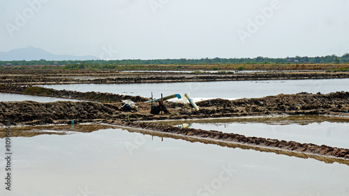 huge salt fields near kampot