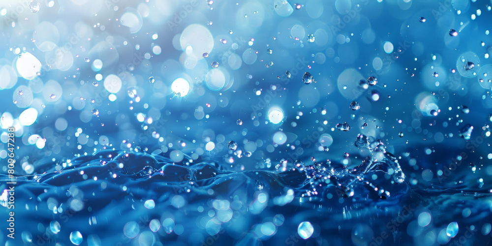 A blue gradient background with water droplets A blue gradient background with water droplets