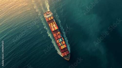 sailing container ship