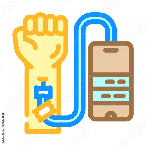 tech junkie tech enthusiast color icon vector. tech junkie tech enthusiast sign. isolated symbol illustration