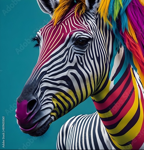 zebra in the form of heart