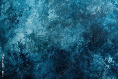 Painted canvas or muslin fabric cloth studio backdrop or background  suitable for use with portraits  products and concepts. Romantic strokes of blue shades - generative ai
