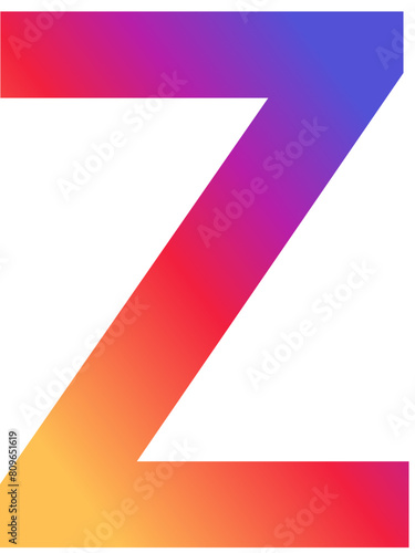 Free Download Instagram Alphabet Gradient Letter Z Instagram Posts Typeface Gradient Instagram Style Alphabet - GFXLoad