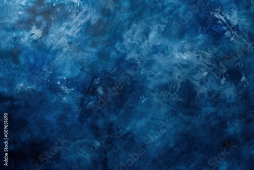 Painted canvas or muslin fabric cloth studio backdrop or background  suitable for use with portraits  products and concepts. Romantic strokes of blue shades - generative ai