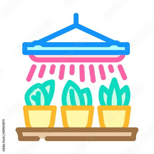 grow lights urban gardening color icon vector. grow lights urban gardening sign. isolated symbol illustration
