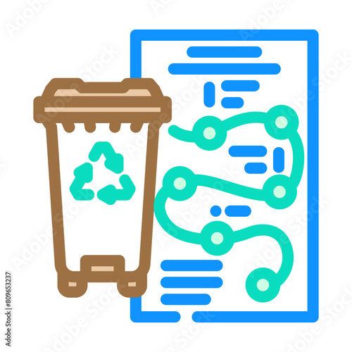 waste management waste sorting color icon vector. waste management waste sorting sign. isolated symbol illustration