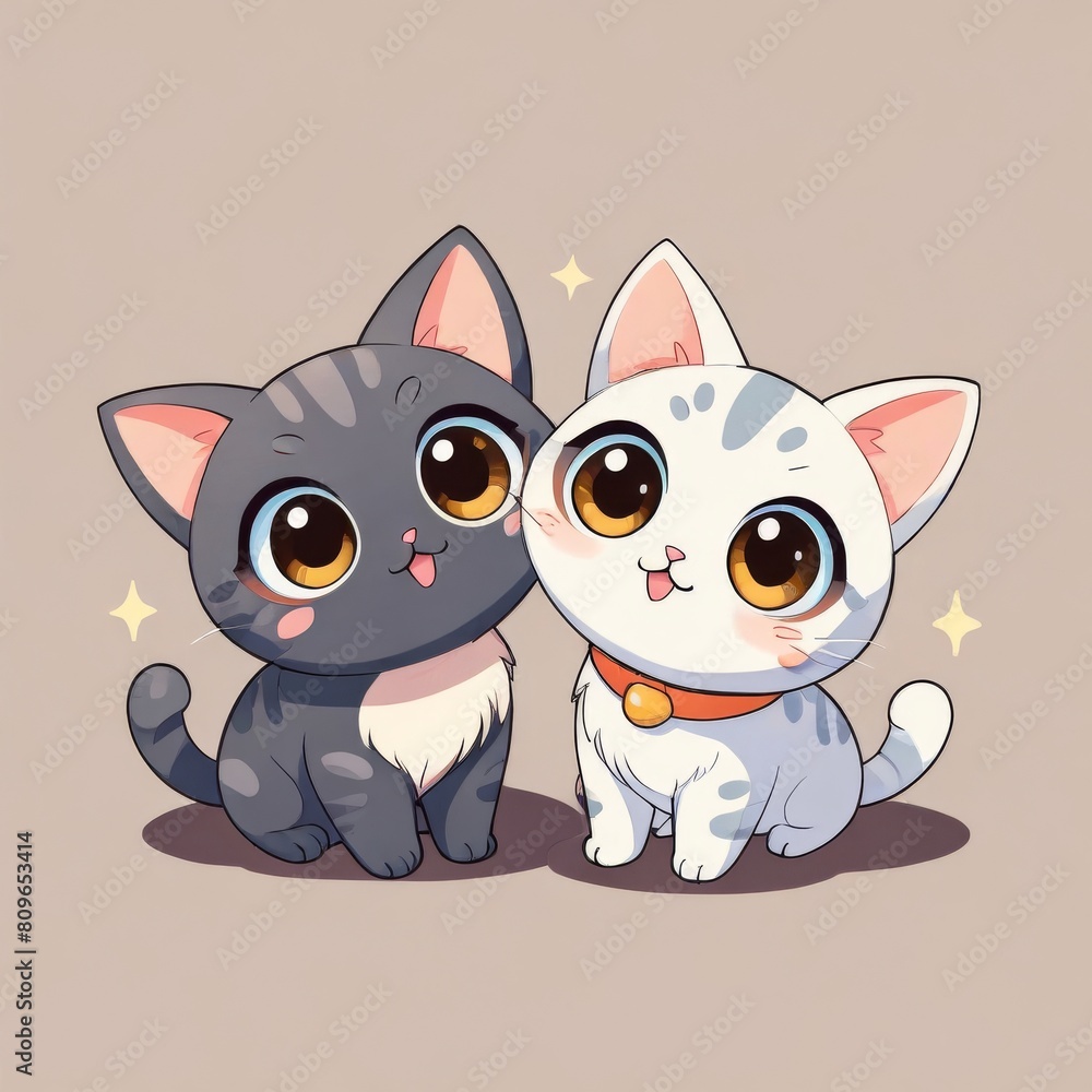 cute cat with big eyes in anime cute cat with big eyes in anime