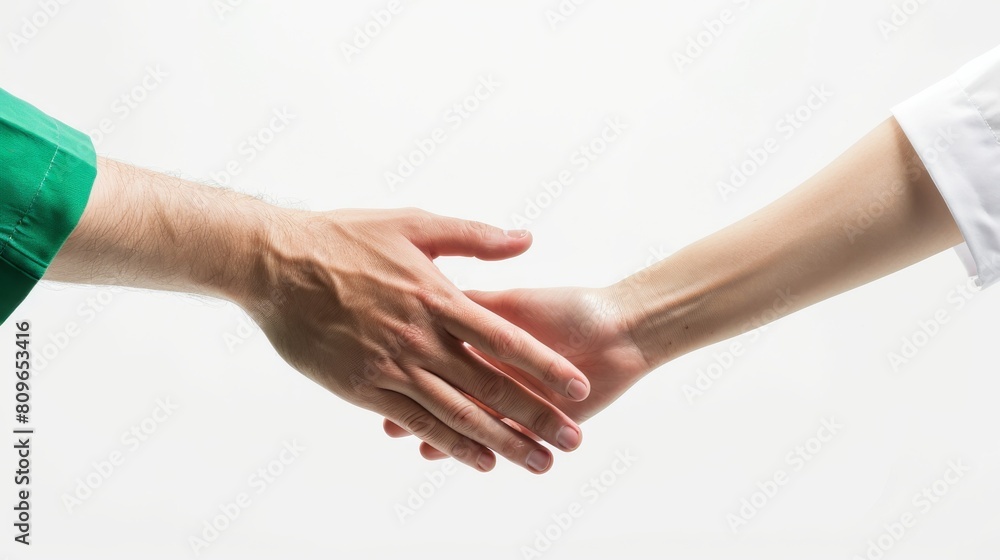 Saved patient's hand on white background. Concept of salvation, donorship, and helping. Saved patient's hand on white background. Concept of salvation, donorship, and helping.