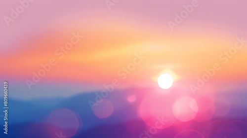 Warm Blurred Sunrise Background Generative AI