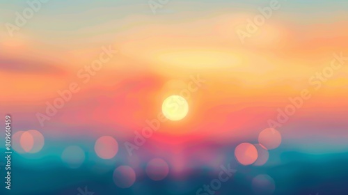 Warm Sunrise Background Generative AI