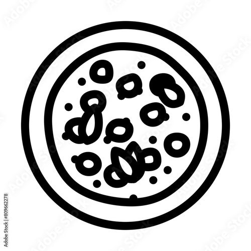 chana masala indian cuisine line icon vector. chana masala indian cuisine sign. isolated contour symbol black illustration