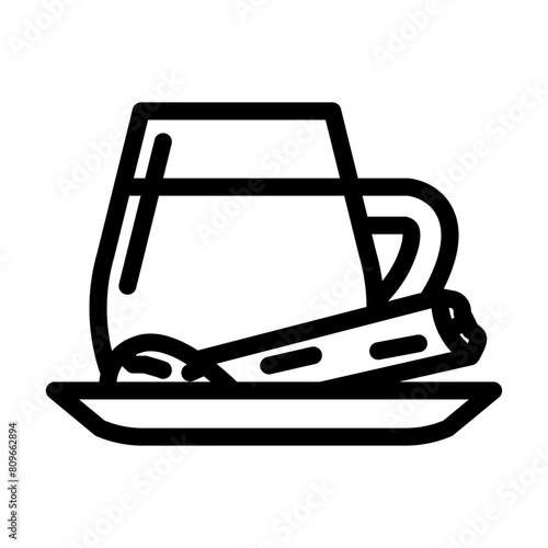 masala chai indian cuisine line icon vector. masala chai indian cuisine sign. isolated contour symbol black illustration