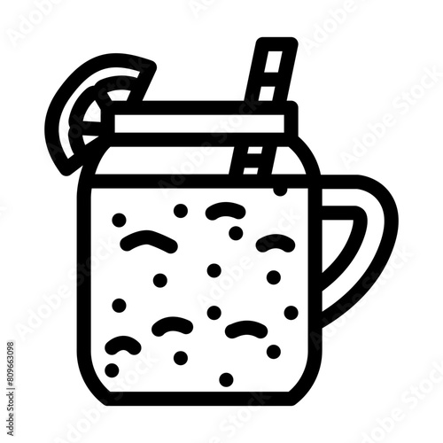 lassi drink indian cuisine line icon vector. lassi drink indian cuisine sign. isolated contour symbol black illustration