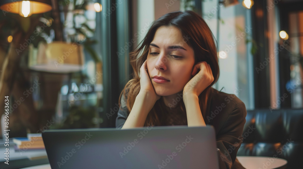 person working on laptop in cafe person working on laptop in cafe
