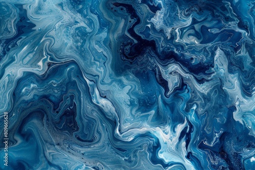 Wallpaper Mural oil paint ink painted waves painting texture colorful background banner - Blue turquoise gold color swirls waves Generative AI. Beautiful simple AI generated image in 4K, unique. Torontodigital.ca