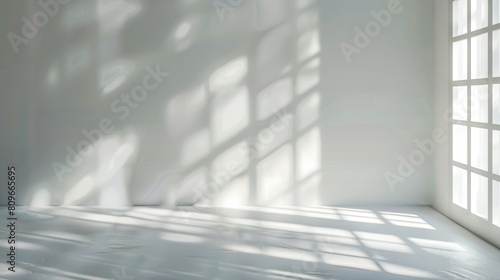 Soft Natural Light on Wall Texture Background Generative AI