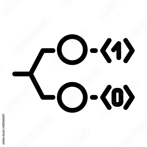 bit quantum technology line icon vector. bit quantum technology sign. isolated contour symbol black illustration