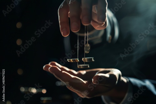 Business Man holding a tablet with virtual chart for trader analysis - Business Stock Market Concept. Beautiful simple AI generated image in 4K, unique.