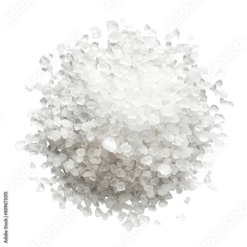 A pile of salt isolated on a white background.