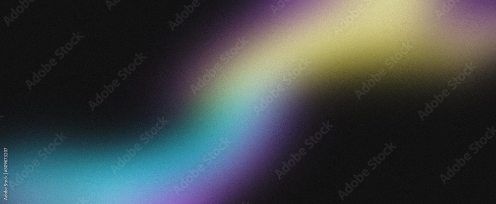 Grainy gradient background blue pink yellow abstract glowing color wave black dark backdrop noise texture banner poster header design.smooth and soft texture. Grainy gradient background blue pink yellow abstract glowing color wave black dark backdrop noise texture banner poster header design.smooth and soft texture.